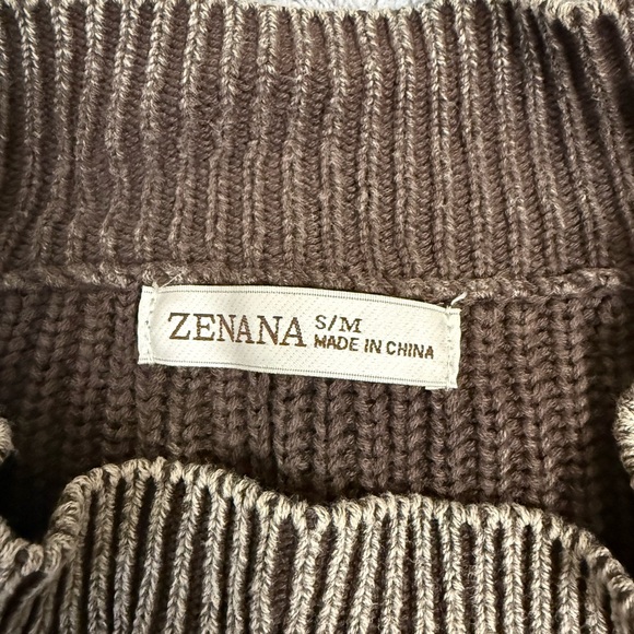 Zenana Outfitters Sweater in Brown - Picture 3 of 4